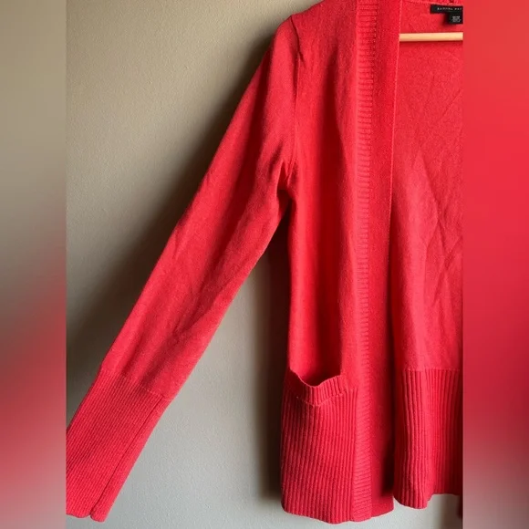 Banana Republic Open-Front Cardigan in Coral - Picture 2 of 5